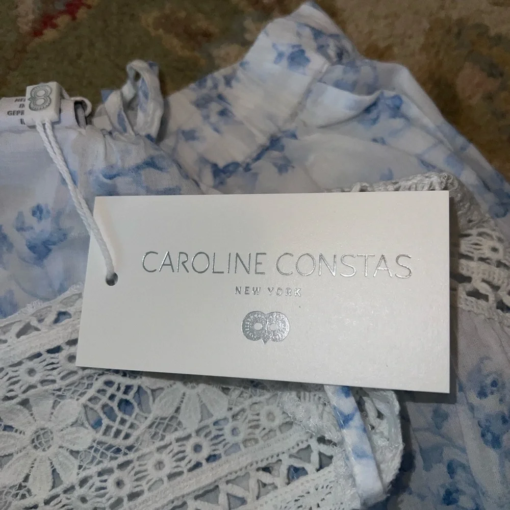 NWT Caroline Constas New York Floral Lace Trim Cami and Shorts Set - Picture 6 of 6